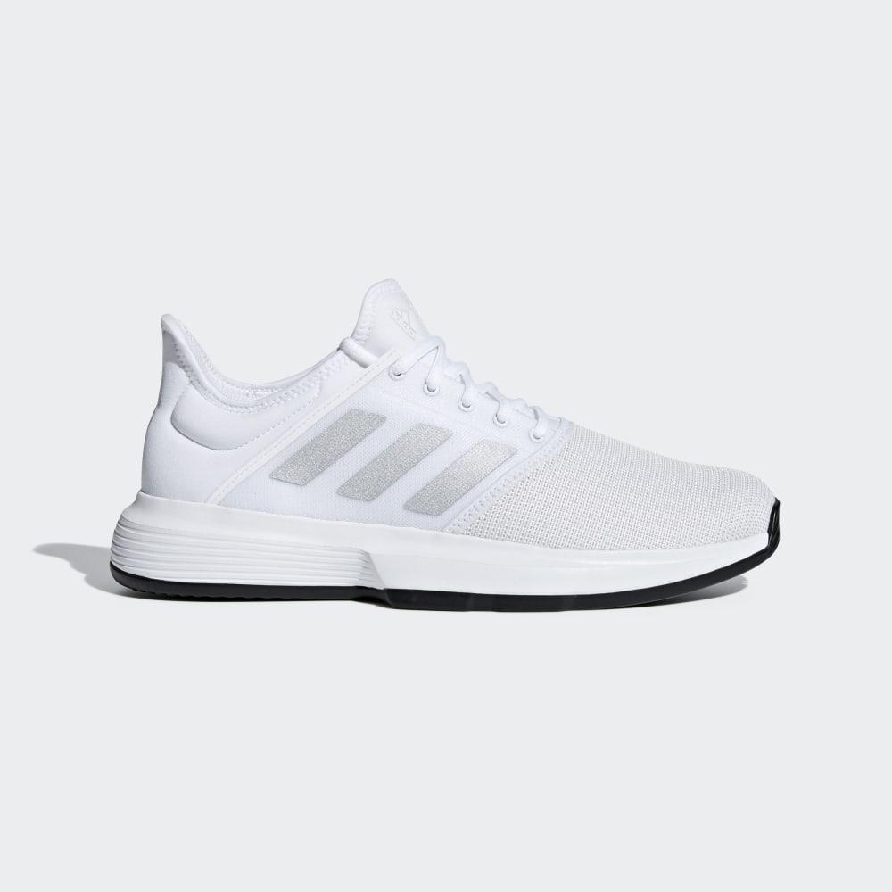 Pantofi Tenis Adidas GameCourt Barbati Romania - Albi/Argintii/Negrii CG6333